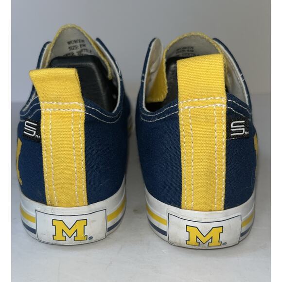 Michigan Skicks Woman’s Navy Yellow Sneaker Size‎ 8 - Picture 4 of 8